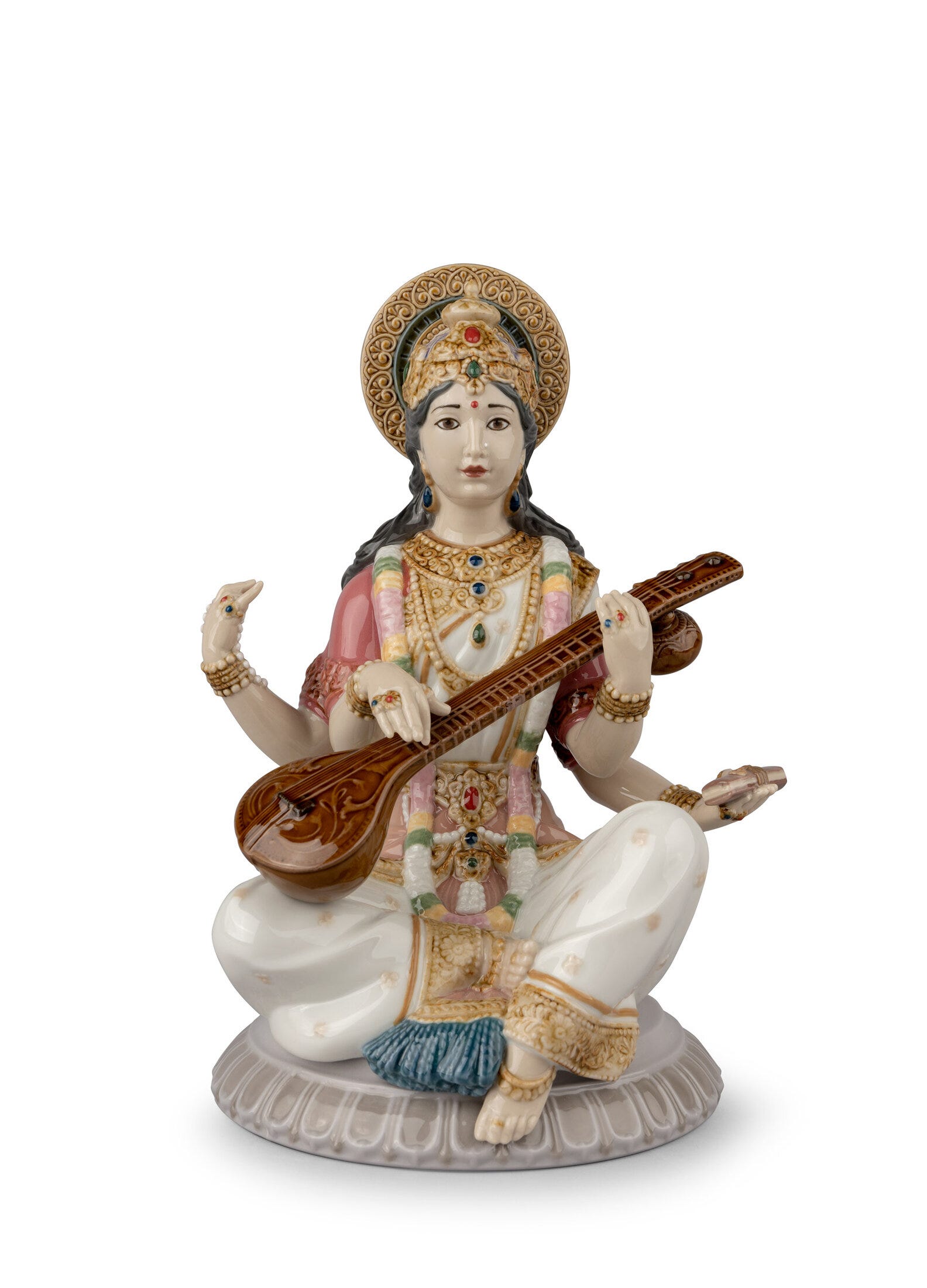 Imagen 1 de Figura decorativa Diosa Saraswati Lladró - Multicolor Multicolor