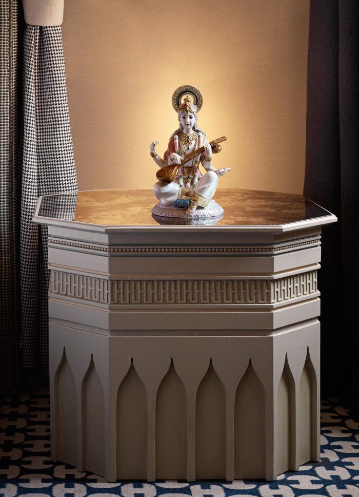 Imagen 3 de Figura decorativa Diosa Saraswati Lladró - Multicolor Multicolor