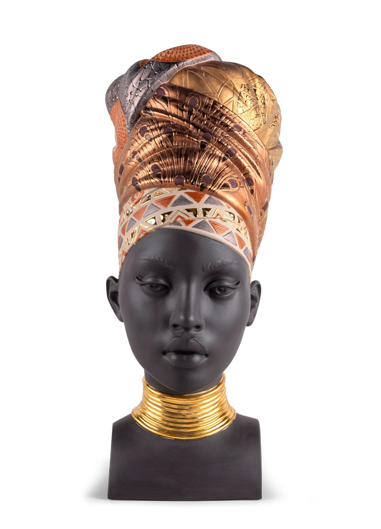 Imagen 1 de Figura decorativa Alma africana Lladró - Negro / Dorado Negro / Dorado
