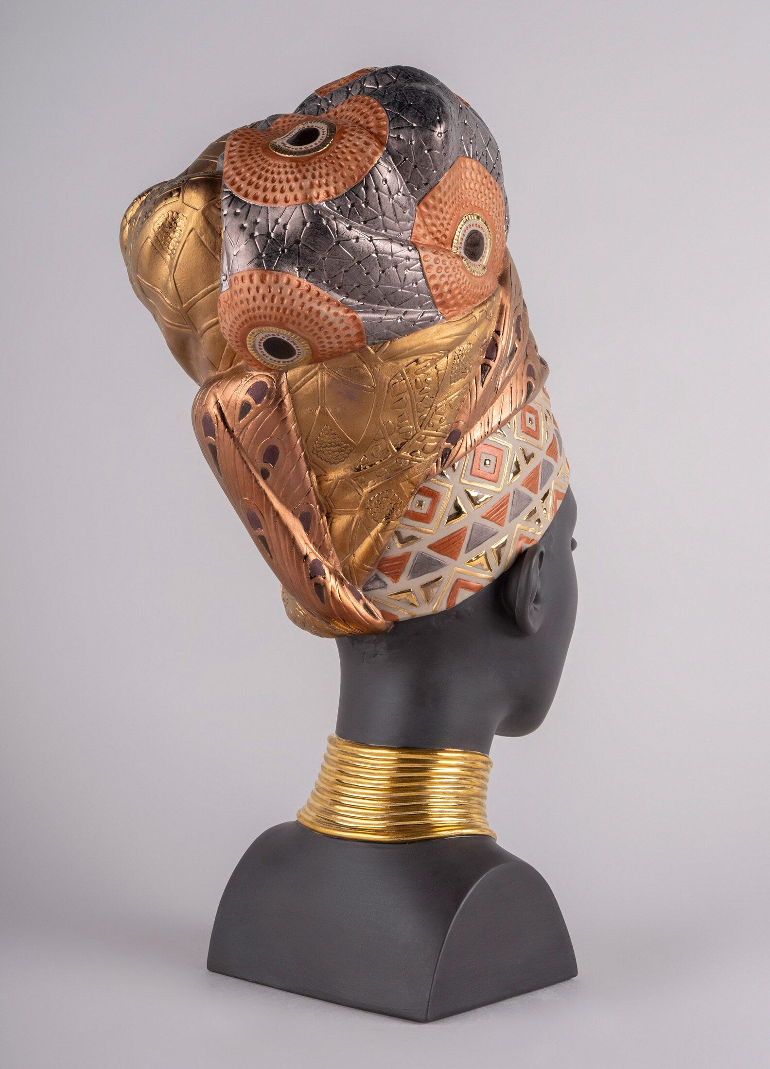 Imagen 5 de Figura decorativa Alma africana Lladró - Negro / Dorado Negro / Dorado