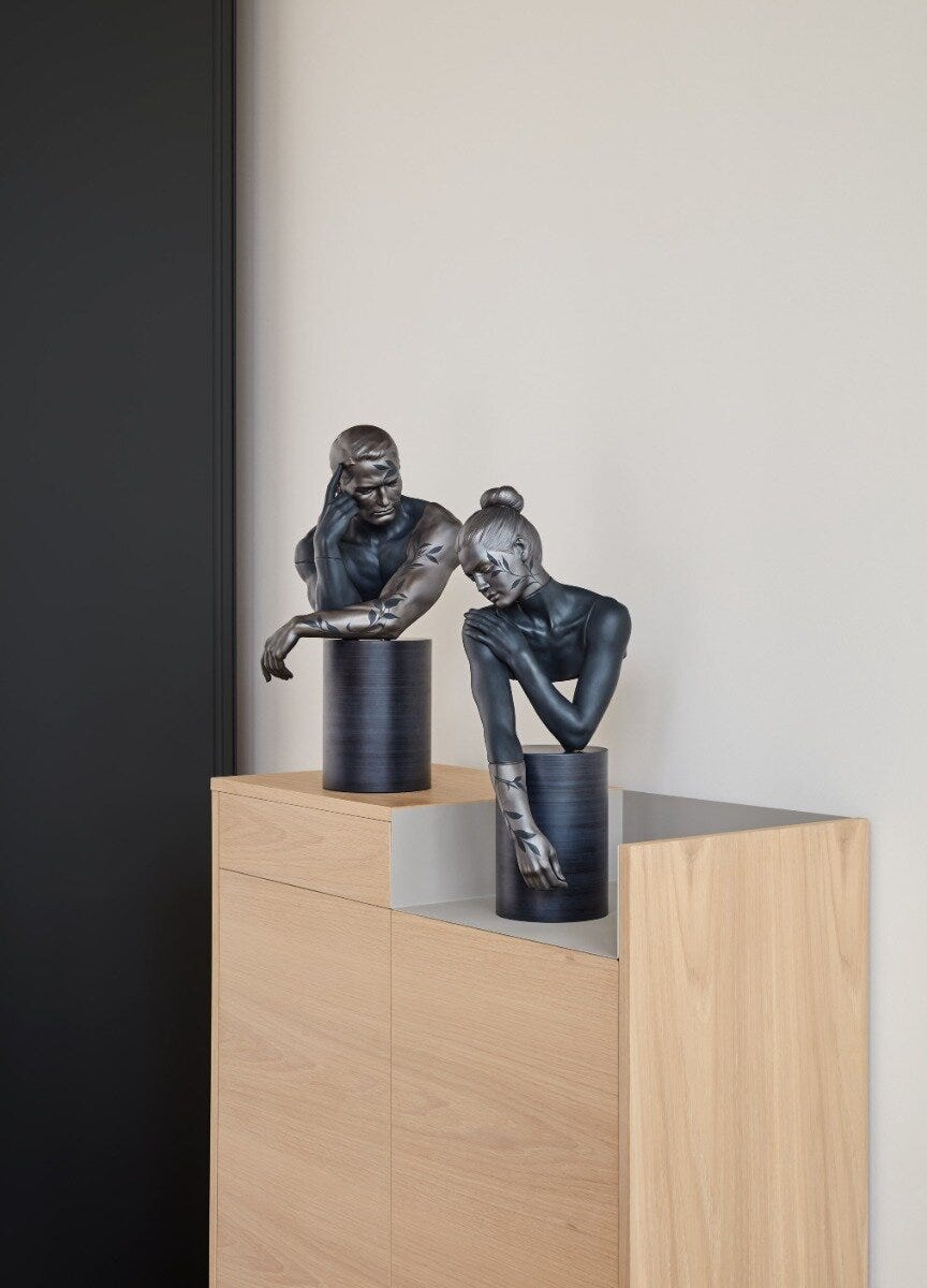 Imagen 3 de Figura decorativa Reflejos de la Naturaleza Él Lladró - Negro Negro