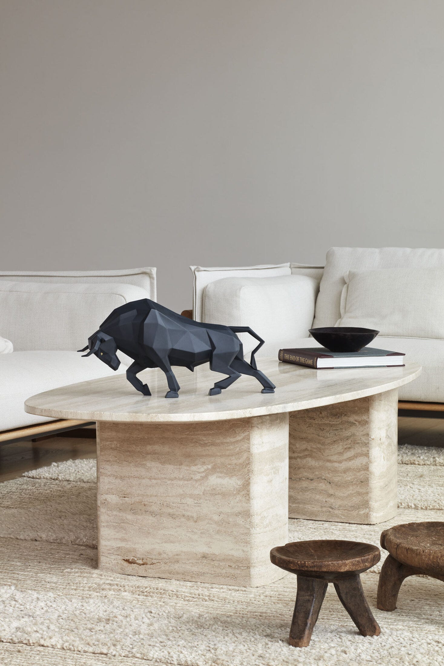 Imagen 3 de Figura decorativa Toro negro mate Lladró - Negro Negro