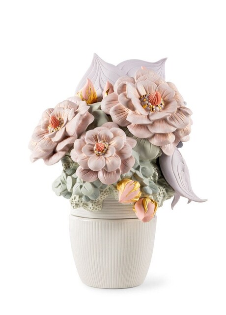 Imagen 0 de Jarrón con flores rosa Lladró