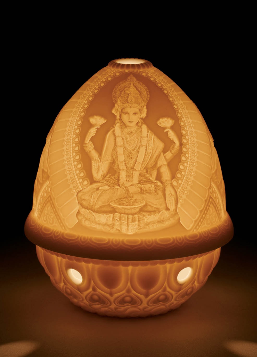 Imagen 2 de Litofanía Diosa Lakshmi Lladró - Blanco Blanco