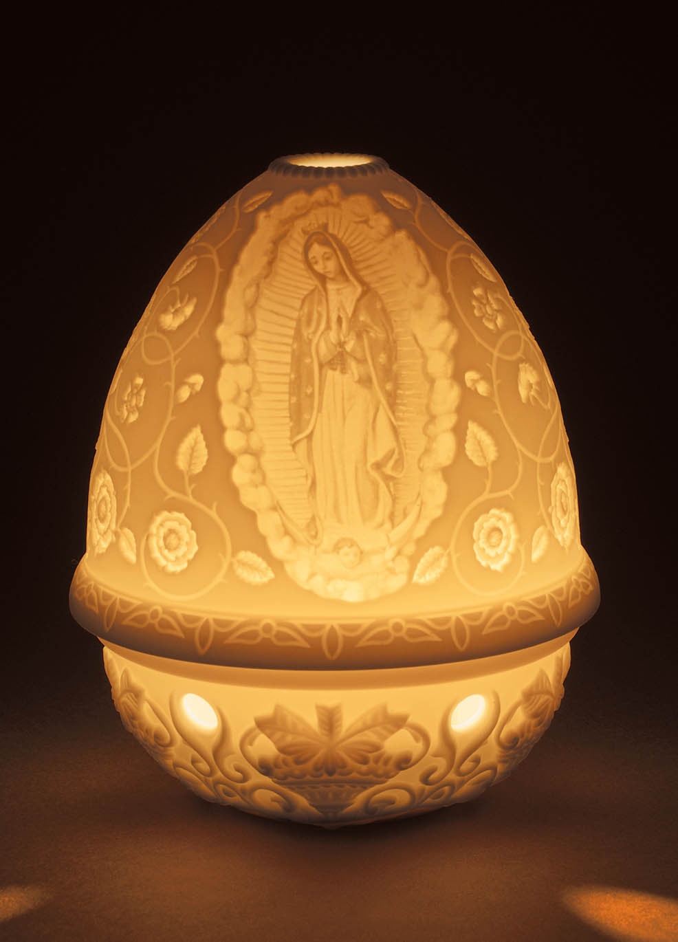 Imagen 2 de Litofanía Virgen de Guadalupe Lladró - Blanco Blanco