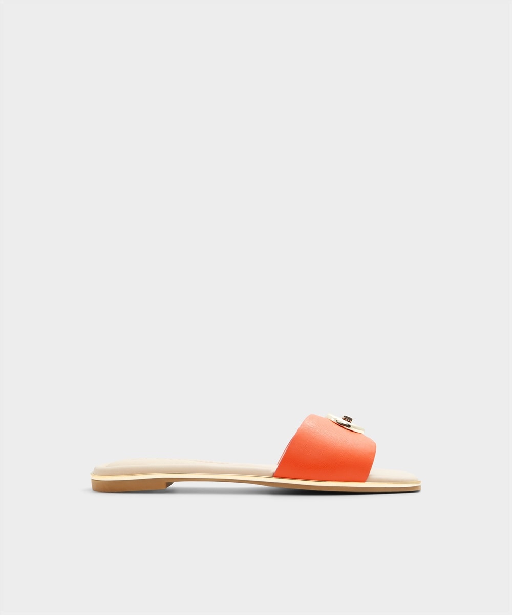 Sandalias planas de mujer con punta cuadrada - Aldo - Naranja Naranja-1