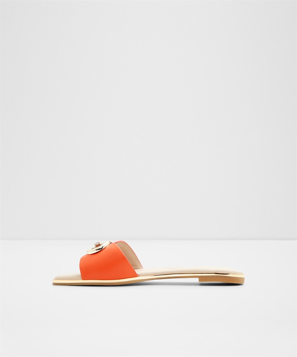 Sandalias planas de mujer con punta cuadrada - Aldo - Naranja Naranja-5