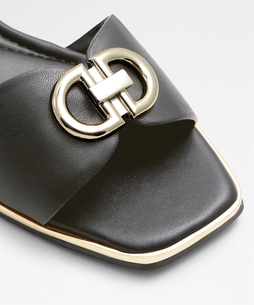 Sandalias planas de mujer con punta cuadrada - Aldo - Negro Negro-6