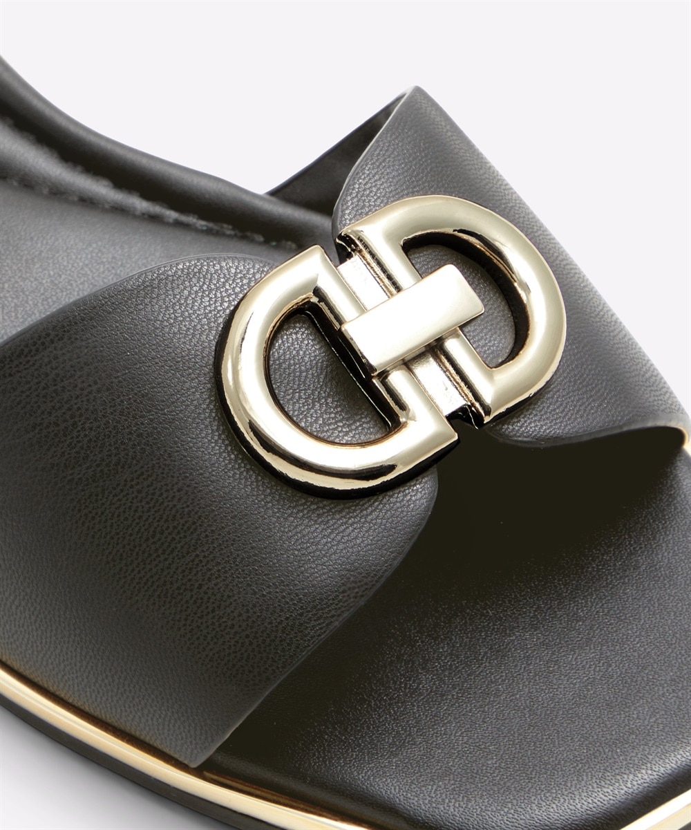 Sandalias planas de mujer con punta cuadrada - Aldo - Negro Negro-7