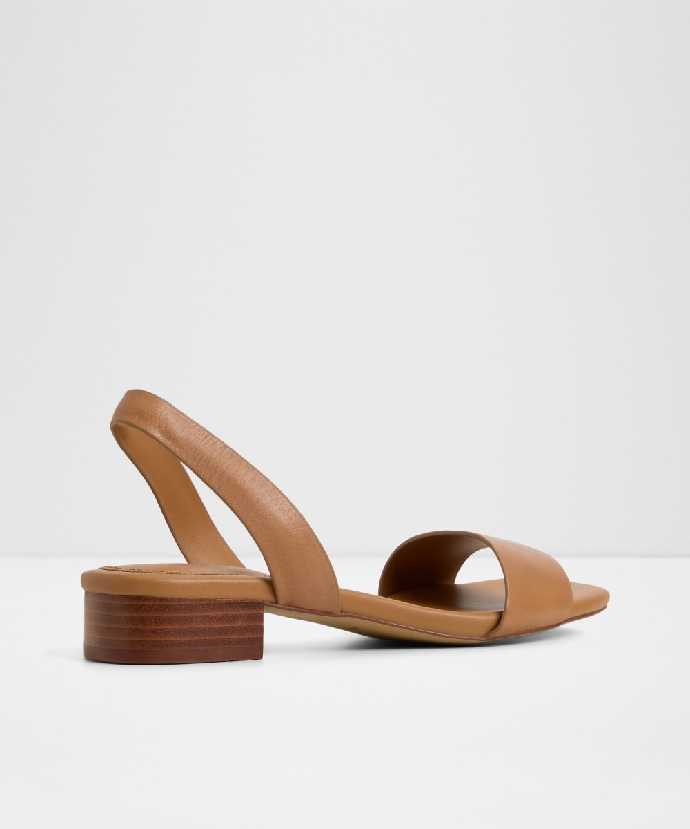 Imagen 4 de Sandalias planas de mujer con punta cuadrada - Camel Camel