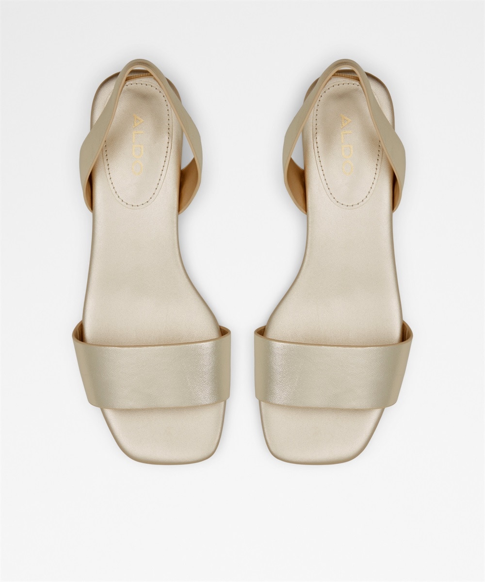 Sandalias planas de mujer con punta cuadrada - Aldo - Oro Oro-3