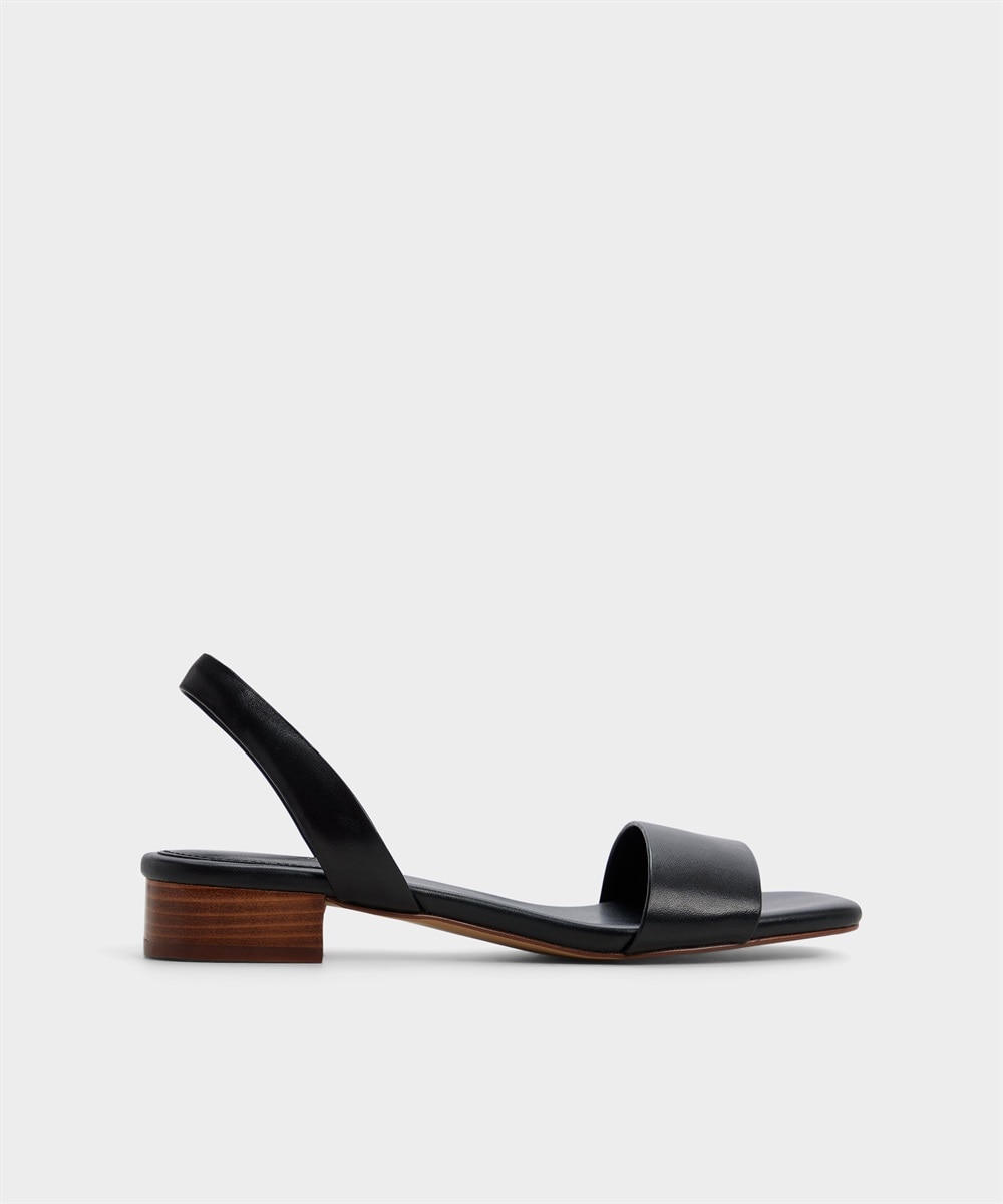 Sandalias planas de mujer con punta cuadrada - Aldo - Negro Negro-1