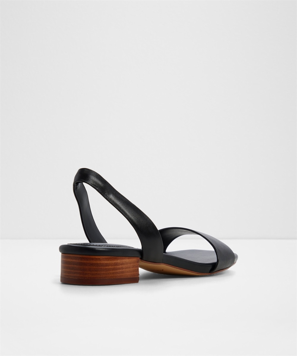 Sandalias planas de mujer con punta cuadrada - Aldo - Negro Negro-3