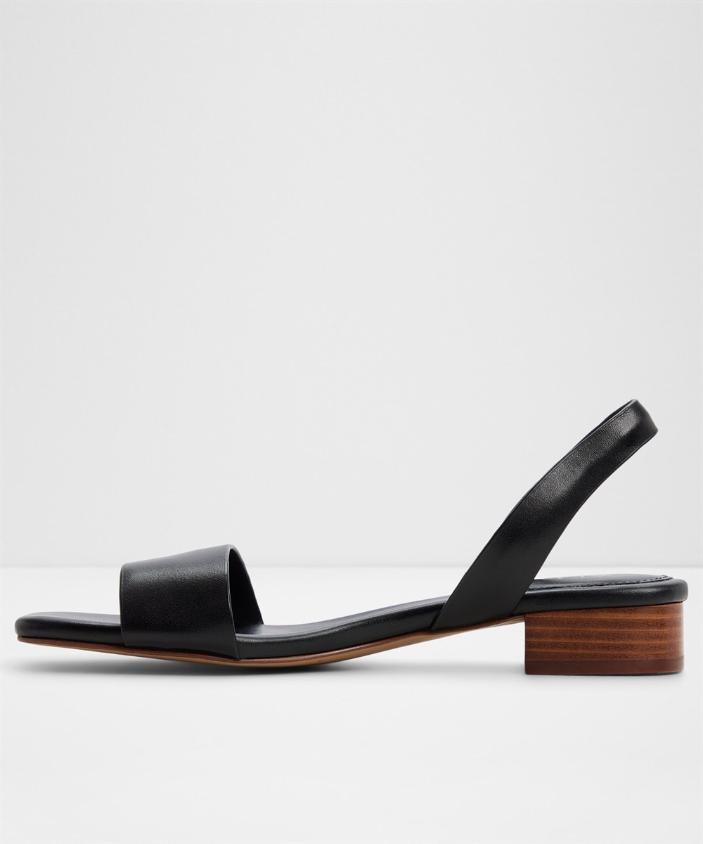 Sandalias planas de mujer con punta cuadrada - Aldo - Negro Negro-4