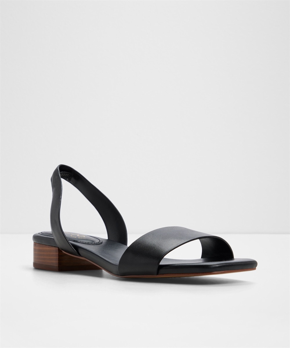 Sandalias planas de mujer con punta cuadrada - Aldo - Negro Negro-5