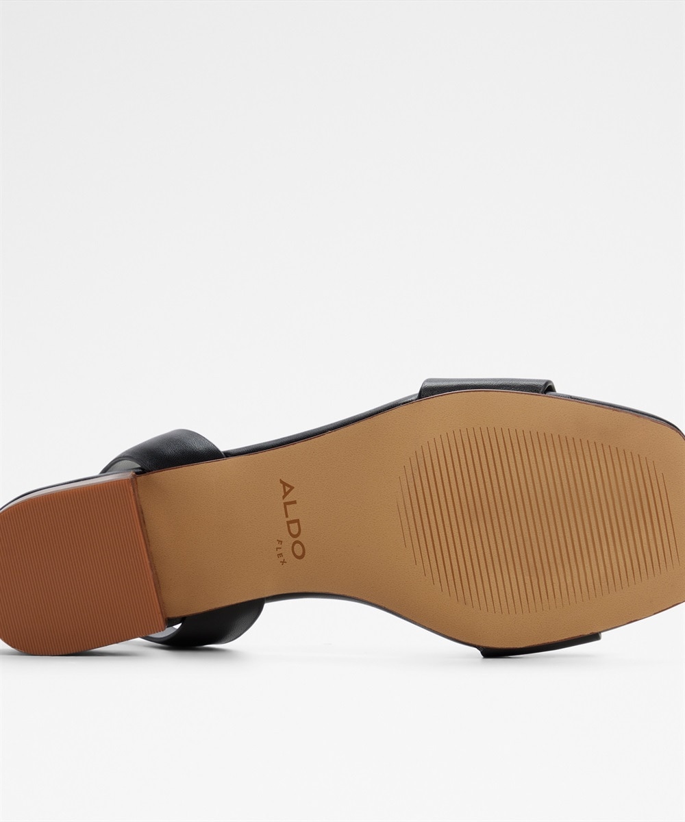 Sandalias planas de mujer con punta cuadrada - Aldo - Negro Negro-7