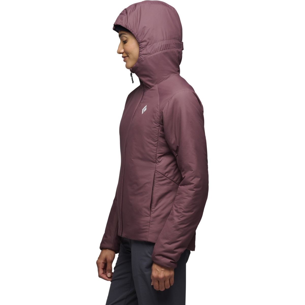 Chaqueta de mujer First Light Stretch Hoody Black Diamond - Granate Granate-3