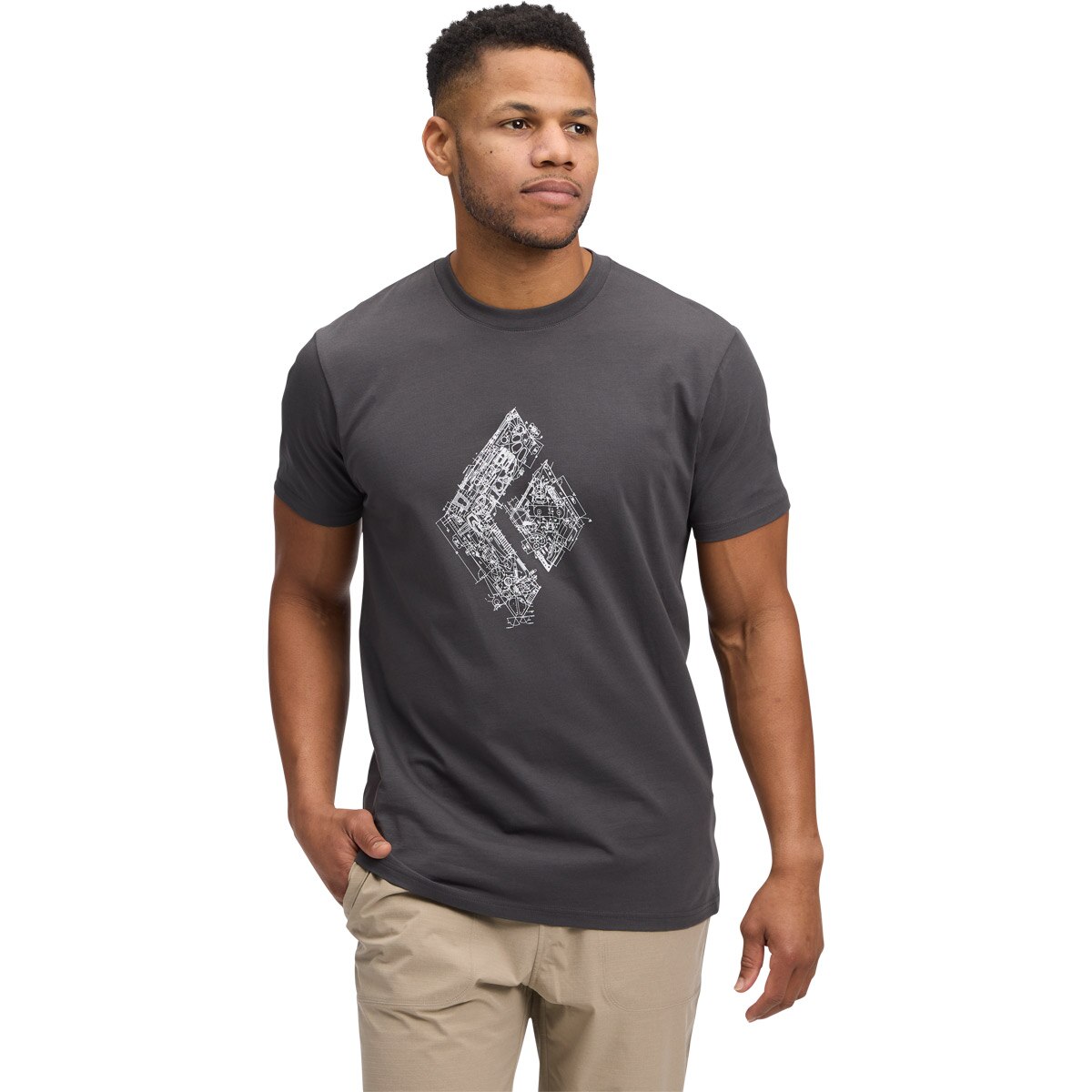 Imagen 2 de Camiseta de hombre M Engineered Diamond Ss Tee Black Diamond - Gris claro Gris claro