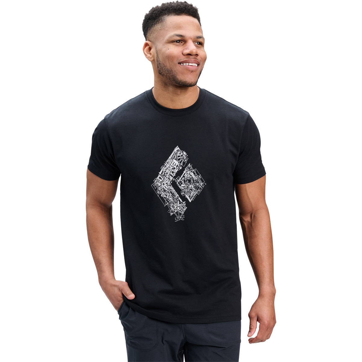 Imagen 4 de Camiseta de hombre M Engineered Diamond Ss Tee Black Diamond - Negro Negro