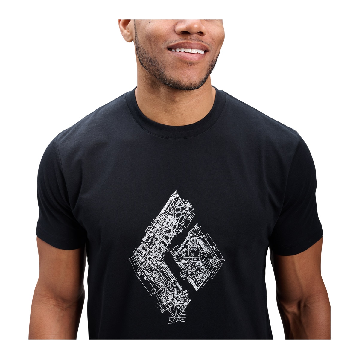 Imagen 5 de Camiseta de hombre M Engineered Diamond Ss Tee Black Diamond - Negro Negro