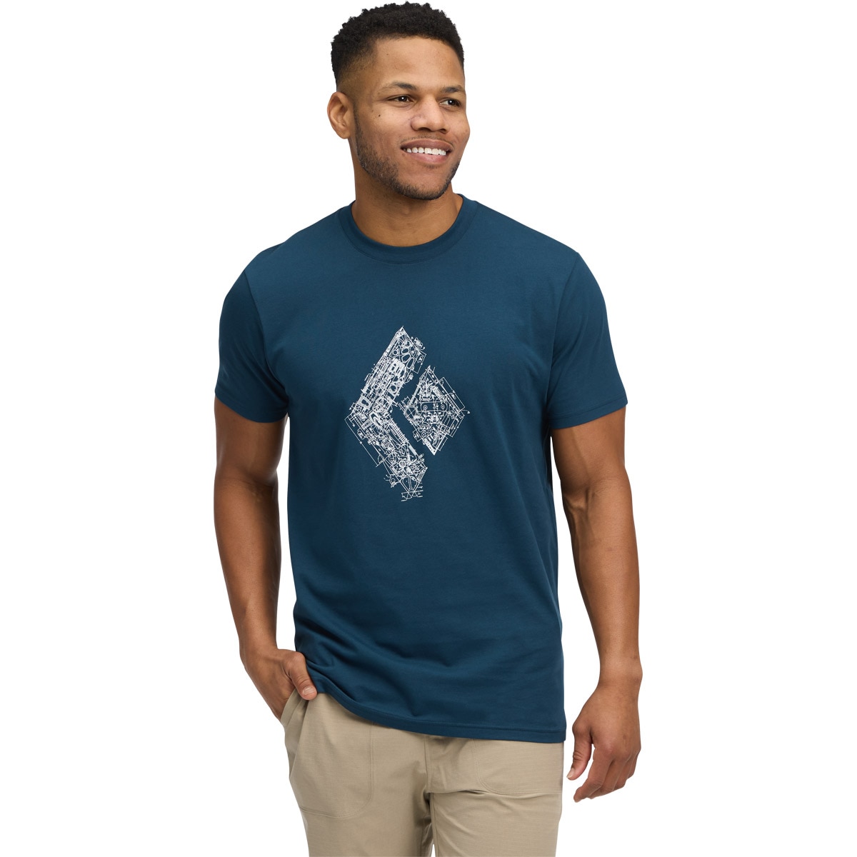 Imagen 2 de Camiseta de hombre M Engineered Diamond Ss Tee Black Diamond - Azul marino Azul marino