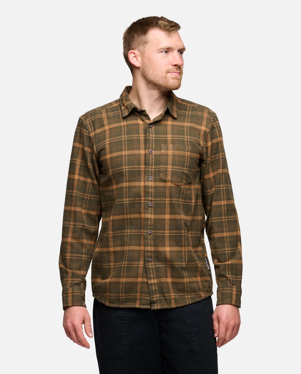 Camisa de esquí de hombre PROJECT FLANNEL Black Diamond - Verde Verde-2