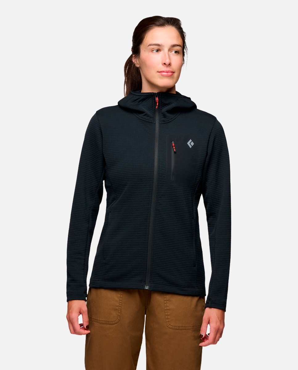 Imagen 0 de Forro polar de esquí de mujer DIVERGE FZ Black Diamond Negro
