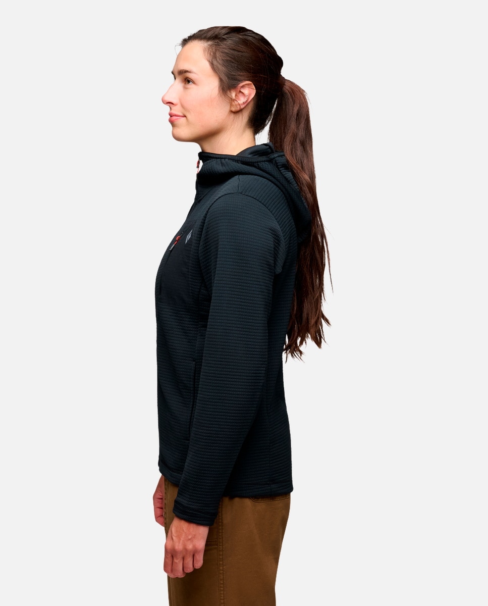 Forro polar de esquí de mujer DIVERGE FZ Black Diamond - Negro Negro-3