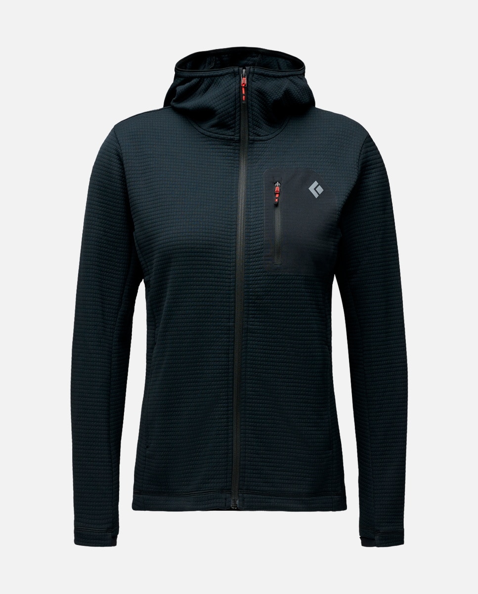 Forro polar de esquí de mujer DIVERGE FZ Black Diamond - Negro Negro-5