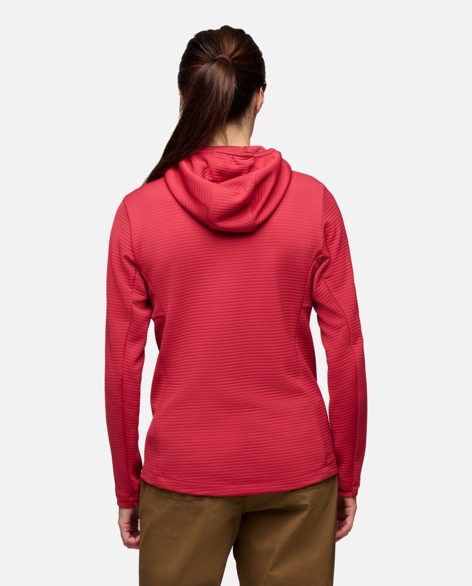 Forro polar de esquí de mujer DIVERGE FZ Black Diamond - Rojo Rojo-4
