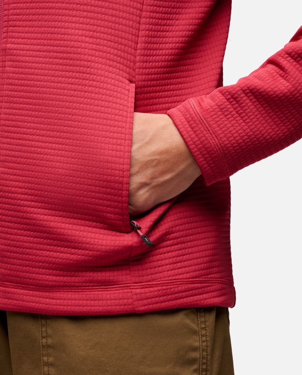Forro polar de esquí de mujer DIVERGE FZ Black Diamond - Rojo Rojo-5