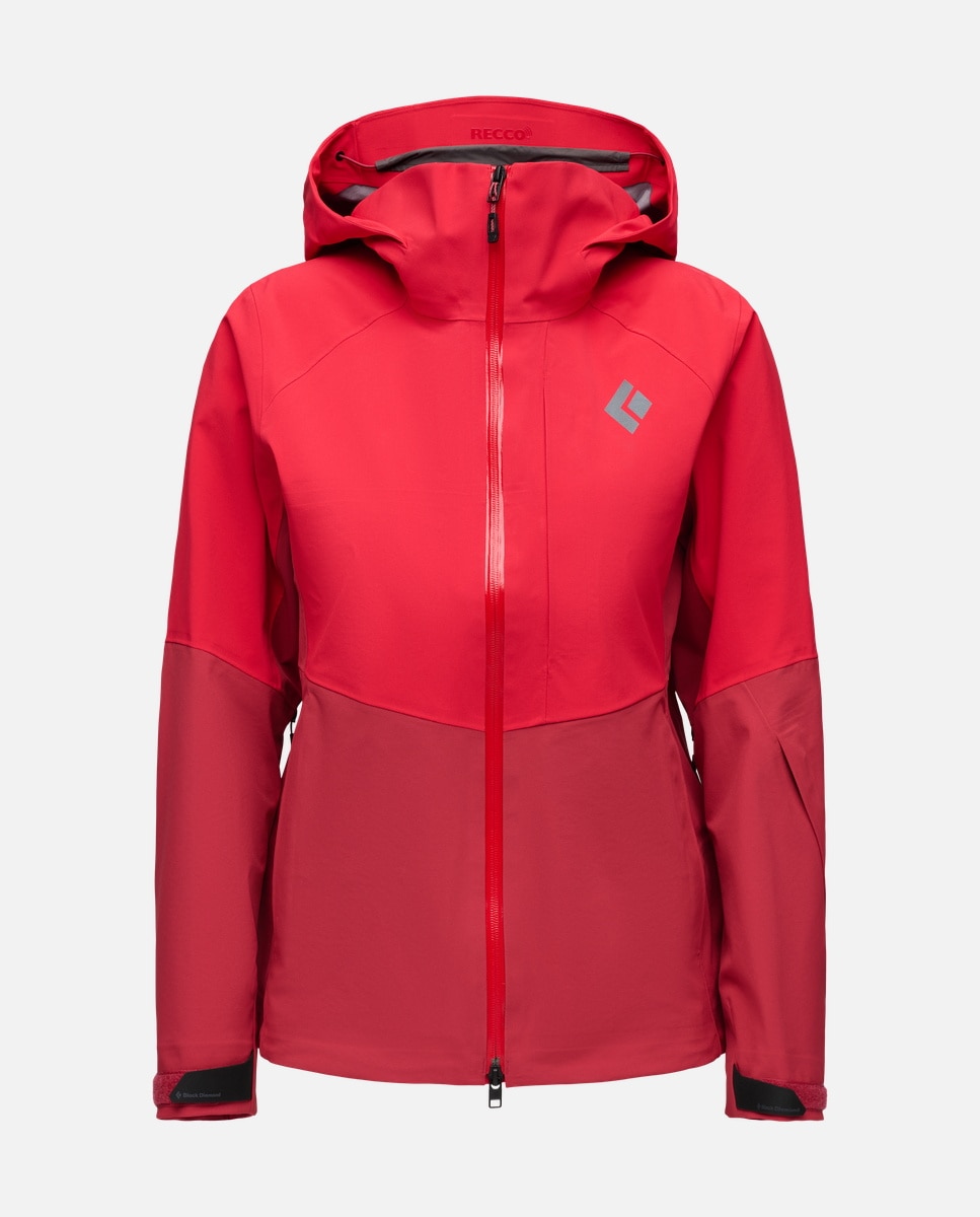 Imagen 1 de Chaqueta de esquí de mujer RECON STRETCH SKI SHELL Black Diamond - Rojo Rojo