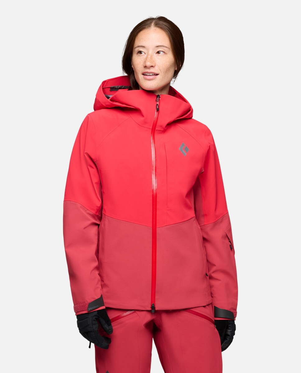 Imagen 2 de Chaqueta de esquí de mujer RECON STRETCH SKI SHELL Black Diamond - Rojo Rojo