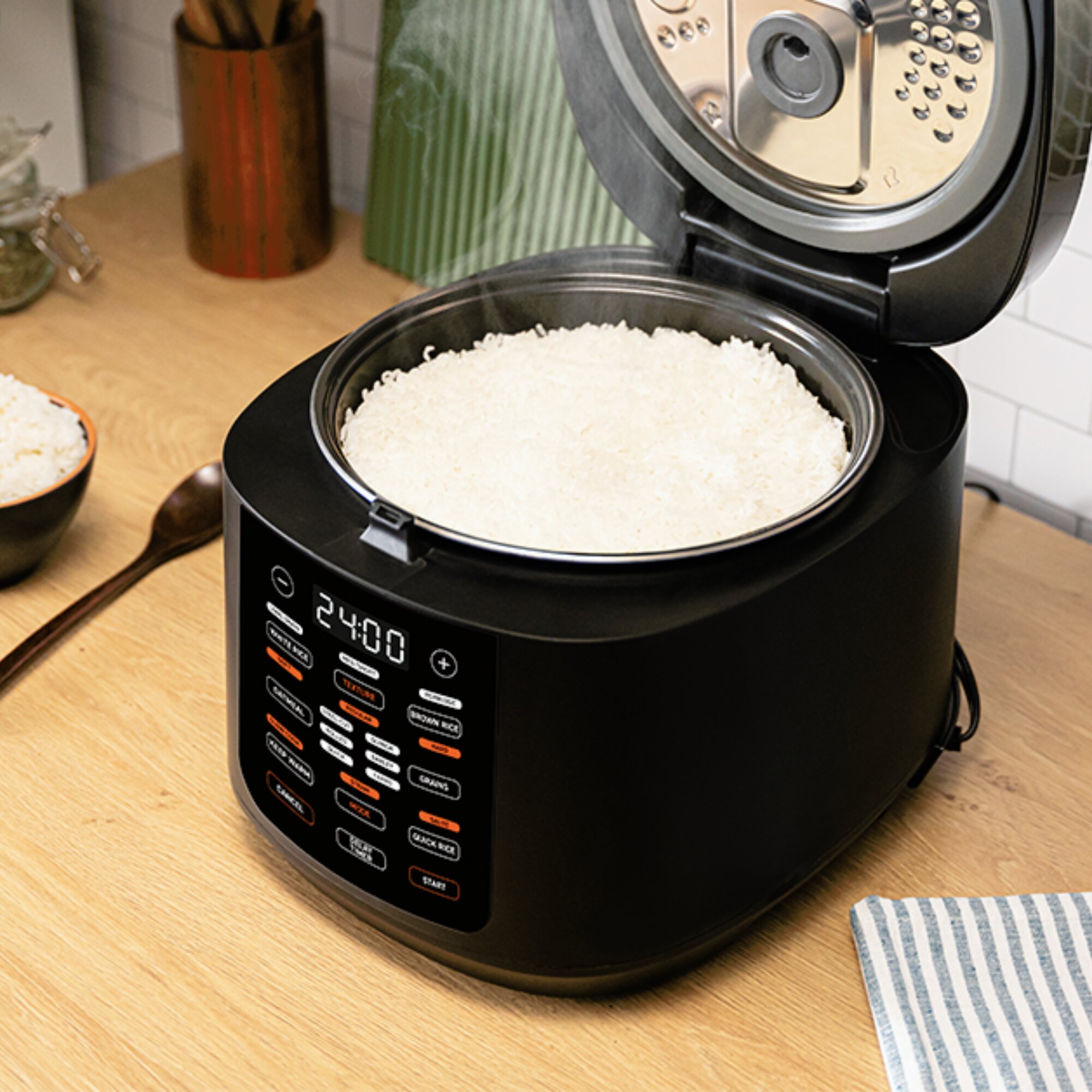Imagen 4 de Arrocera Cosori Multi-Cooker con capacidad de 5 litros - Negro Negro