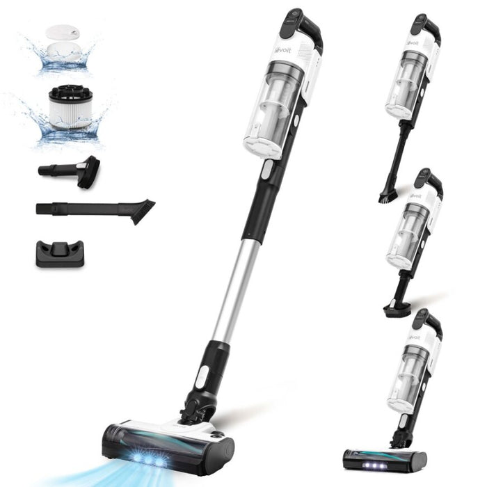 Imagen 1 de Aspirador de escoba Levoit LVAC-200 con un cepillo anti-enredos 180W y cabezal flexible de 180° Negro
