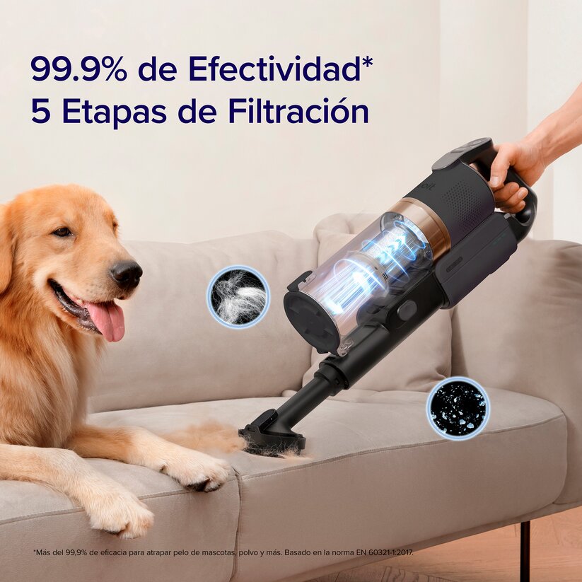Imagen 4 de Aspirador de escoba Levoit LVAC-200 con un cepillo anti-enredos 180W y cabezal flexible de 180° - Negro Negro