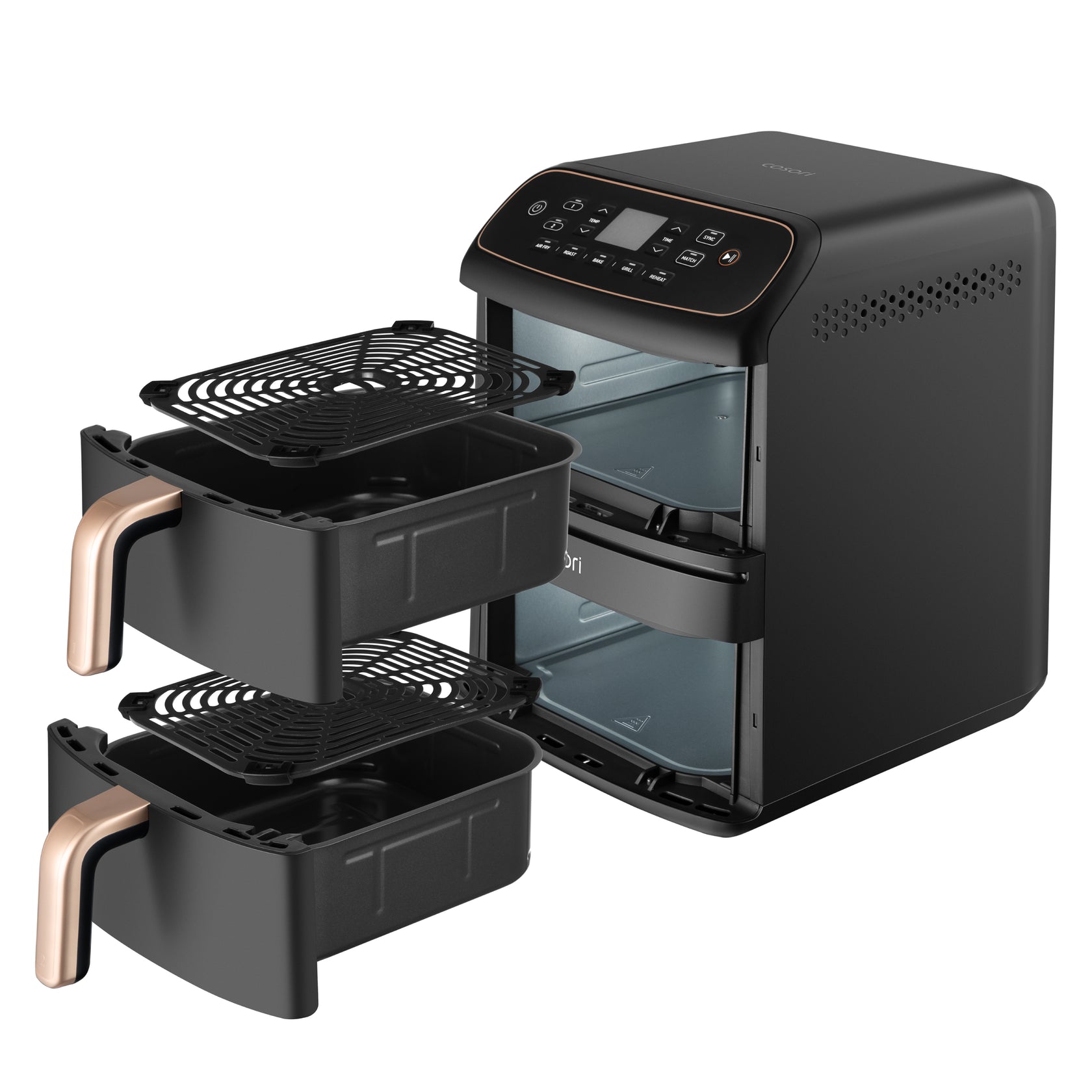 Freidora de aire Cosori Turbo Tower Compact 8,6 L con calentamiento superior y revestimiento 100% cerámico libre de PFAS - Negro Negro-4