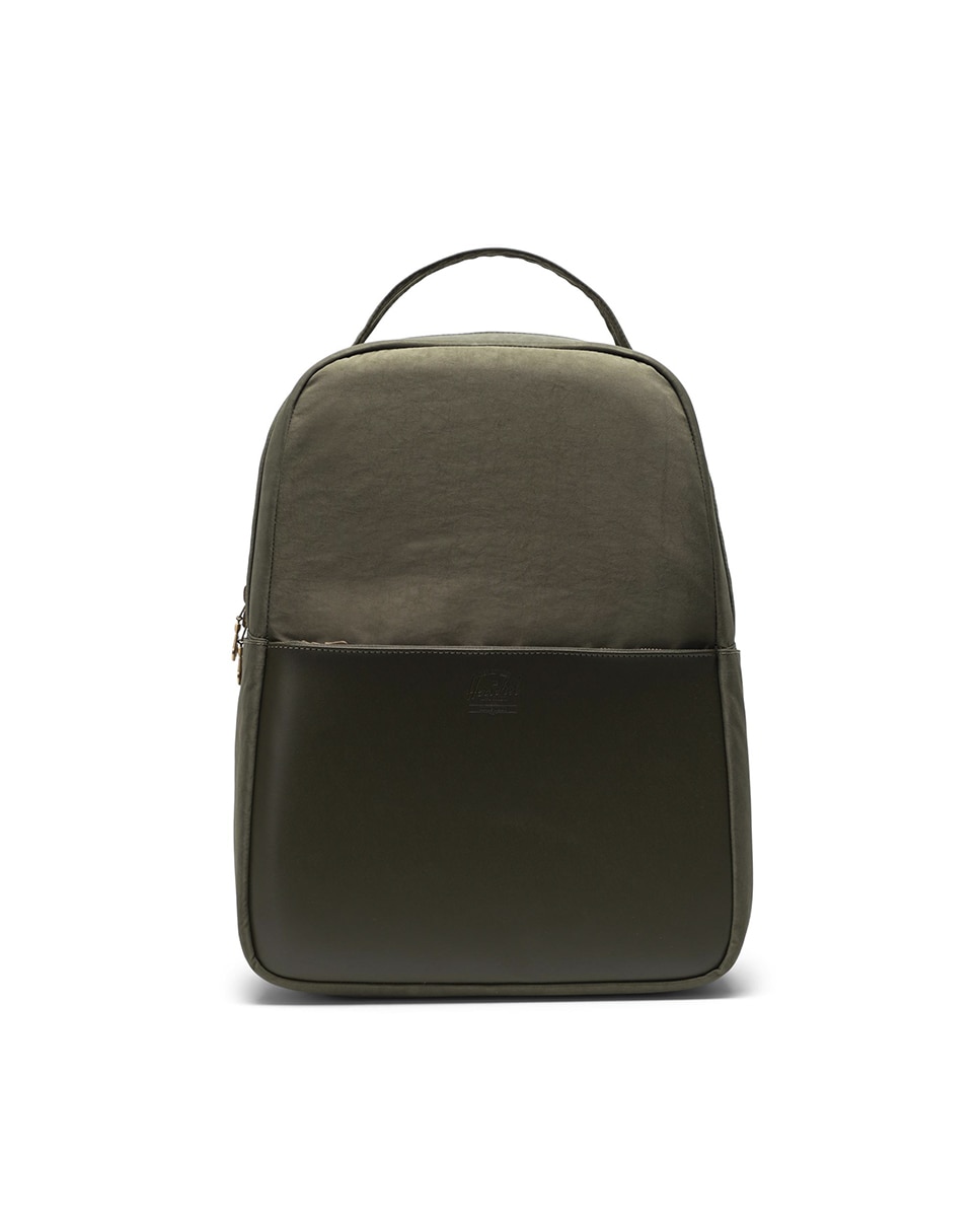 Mochila mujer 18,5 l combinado con piel en contraste - Herschel - Verde militar Verde militar-1