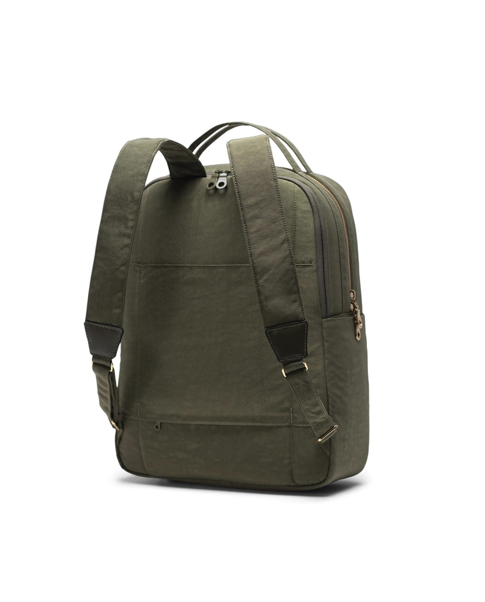 Mochila mujer 18,5 l combinado con piel en contraste - Herschel - Verde militar Verde militar-3
