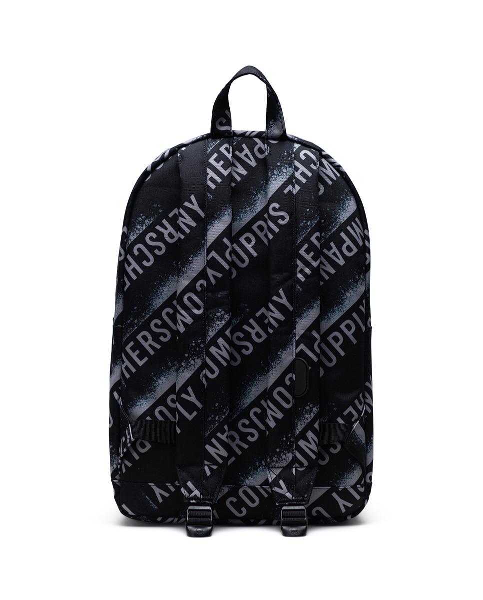 Mochila unisex herschel en tejido de 25 l con funda para portátil - Negro / Blanco Negro / Blanco-4