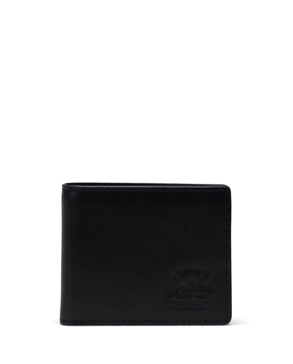 Cartera hombre plegable en piel negra · Herschel · El Corte Inglés