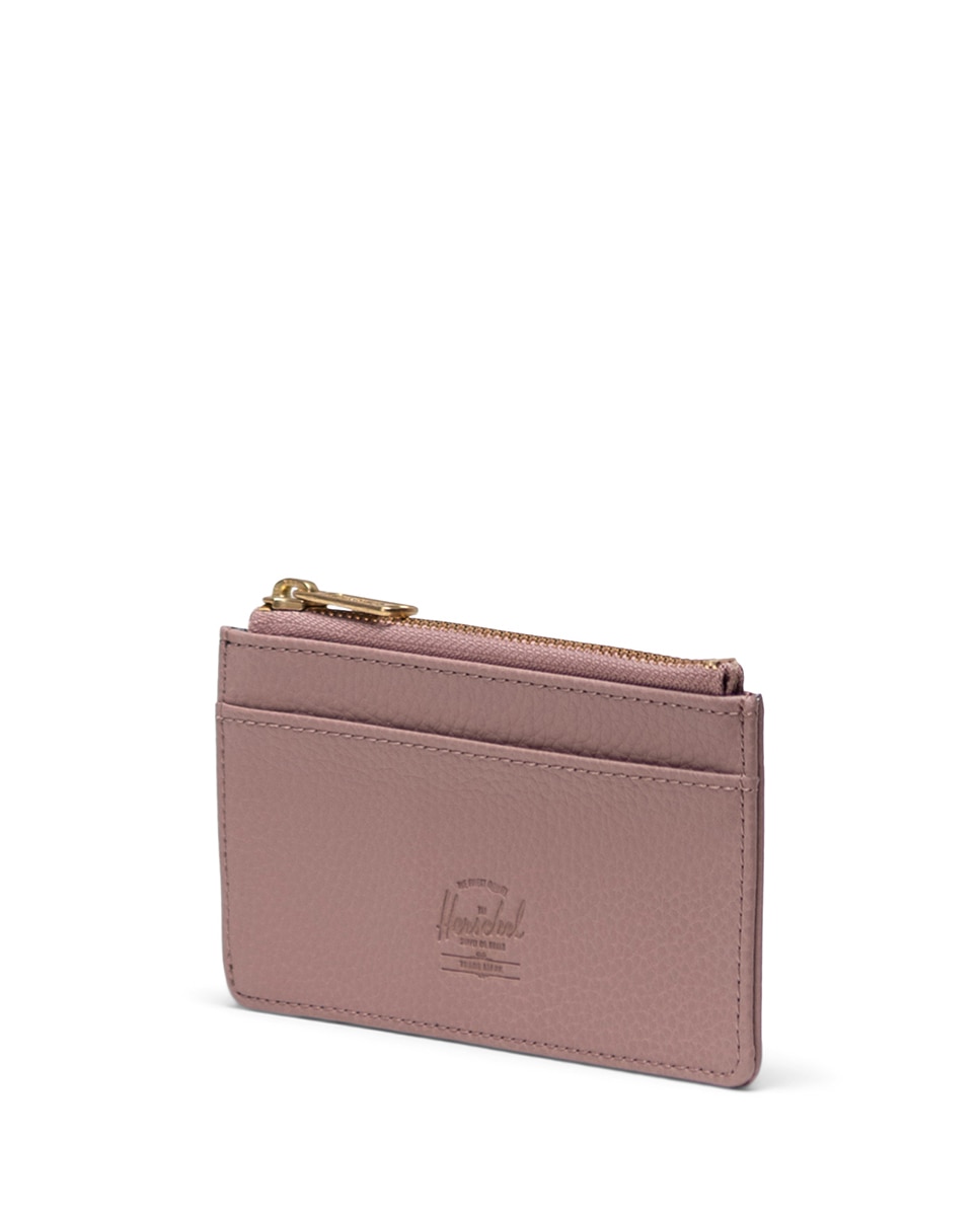 Tarjetero unisex herschel en piel vegana con cremallera - Rosa Rosa-2