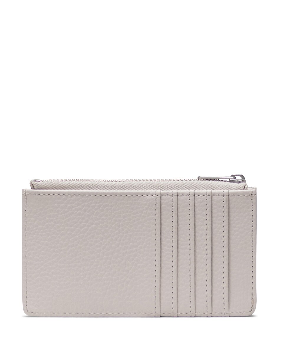 Tarjetero unisex herschel en piel vegana con cremallera - Blanco Blanco-3