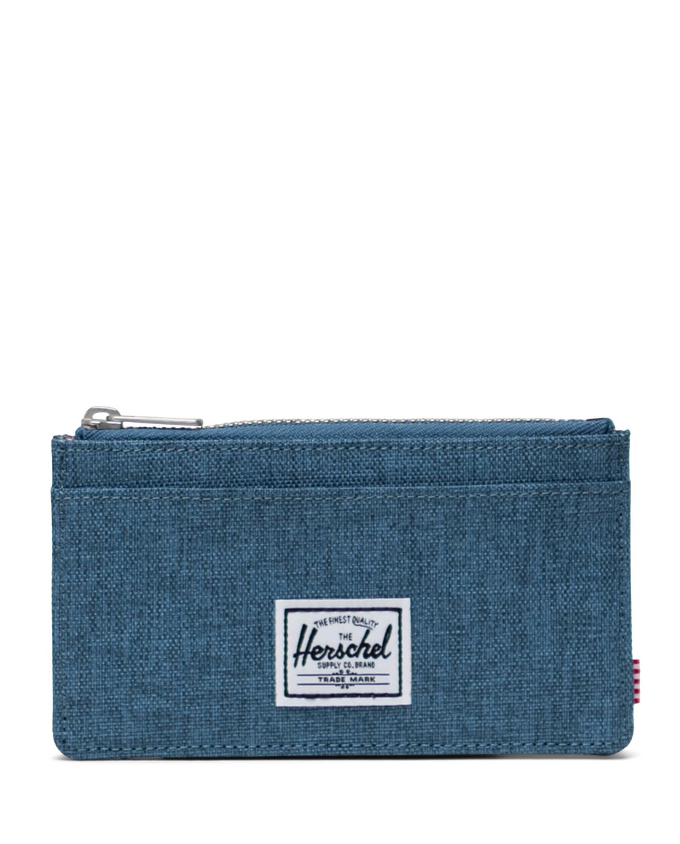 Tarjetero unisex herschel en tejido ecológico con cremallera - Azul Azul-1