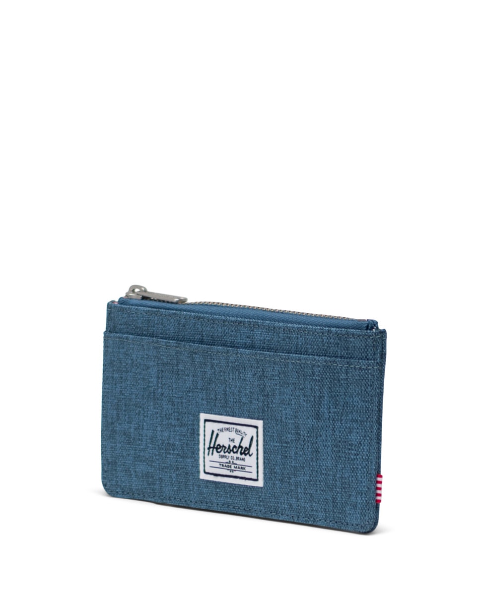 Tarjetero unisex herschel en tejido ecológico con cremallera - Azul Azul-2