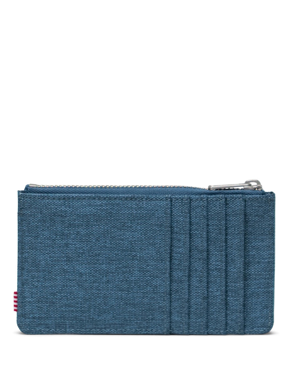 Tarjetero unisex herschel en tejido ecológico con cremallera - Azul Azul-3
