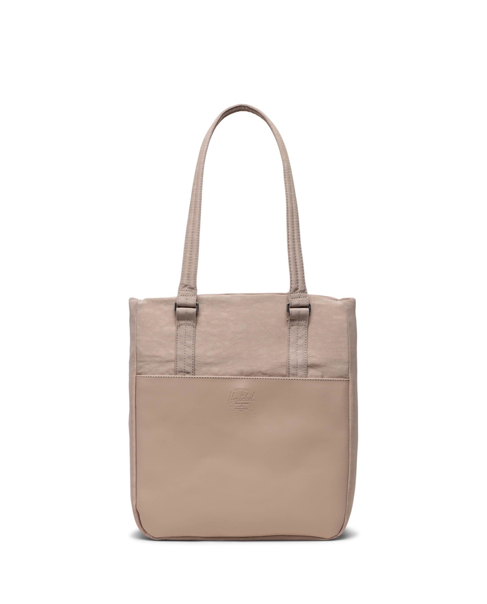 Bolso mujer herschel 8 l en tejido ecológico combinado con piel vegana - Marrón claro Marrón claro-1