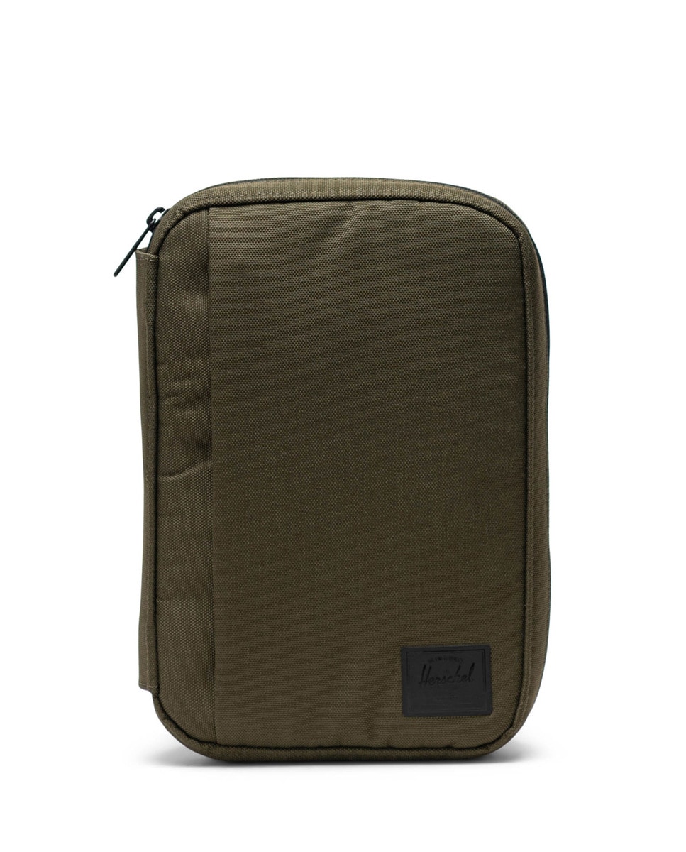 Accesorio para cables multimedia herschel en tejido reciclado. - Verde militar Verde militar-1