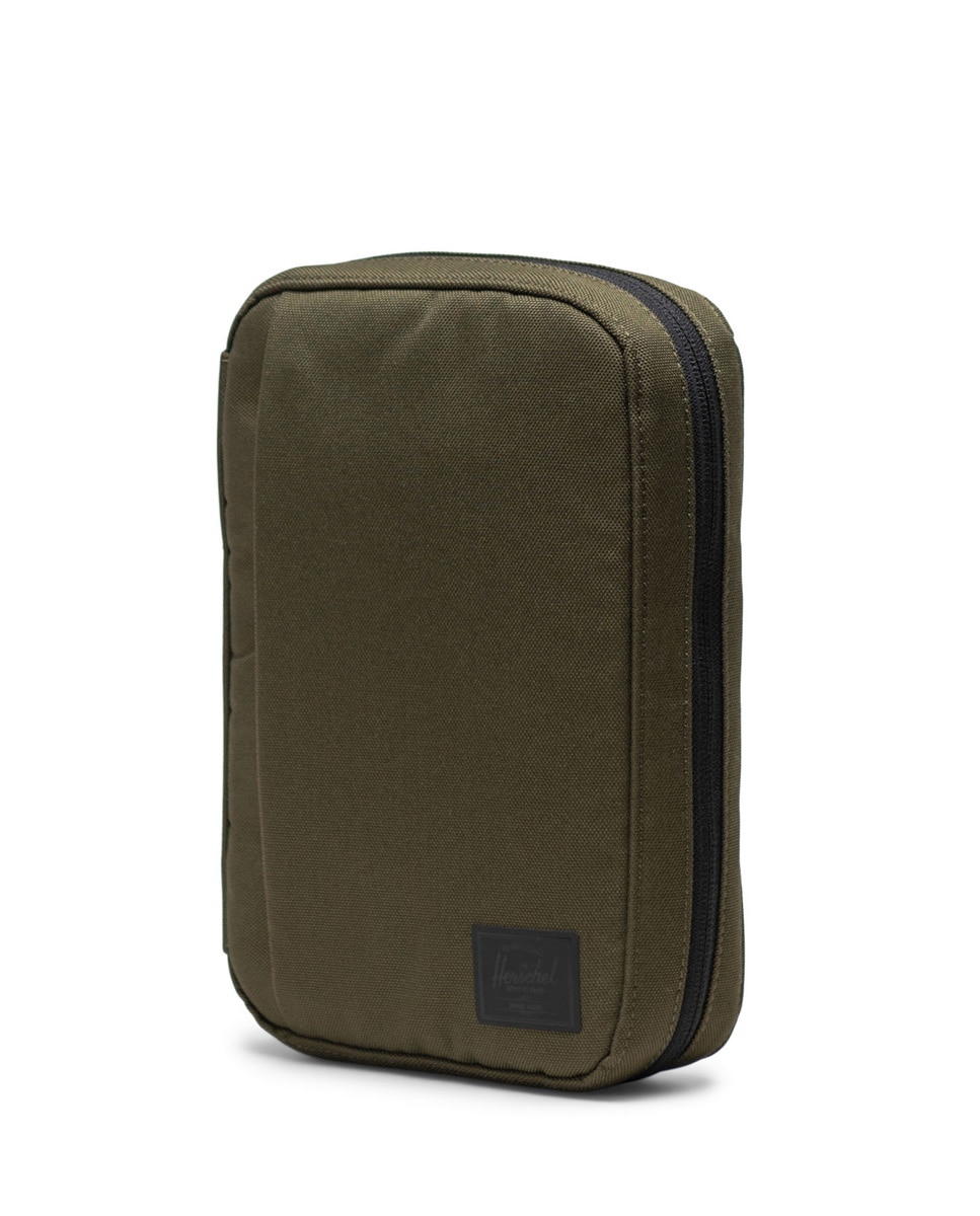Accesorio para cables multimedia herschel en tejido reciclado. - Verde militar Verde militar-2