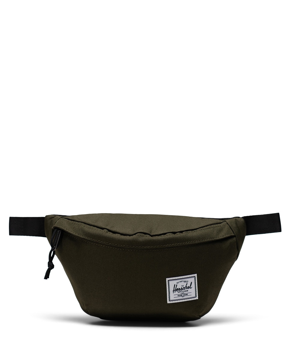 Herschel - Riñonera de mujer ecológica verde con cremallera.